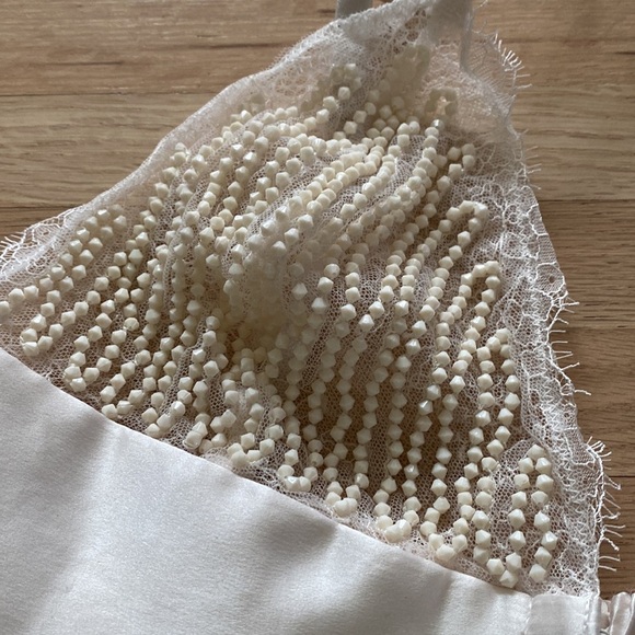 NWT Victoria Secret Beige Satin + Bead Bralette - Picture 2 of 5